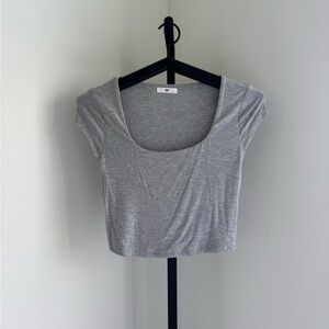 Cropped square neck baby tee